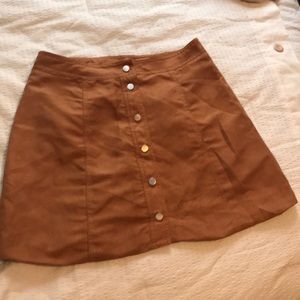 Orang Brown button up skirt
